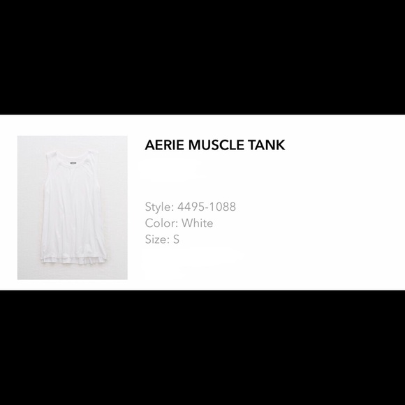 Aerie white muscle tank women’s size small - Picture 6 of 6